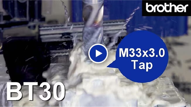 Demonstration video of the M33P3.0tapping on S50C steel.