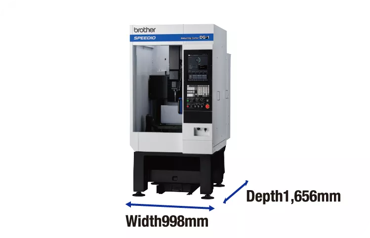 Compact size A space-saving design with a required floor space of just 998 x 1,656 mm
