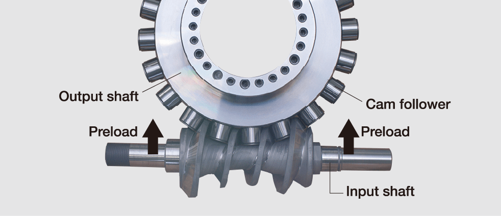 Roller gear cam mechanism