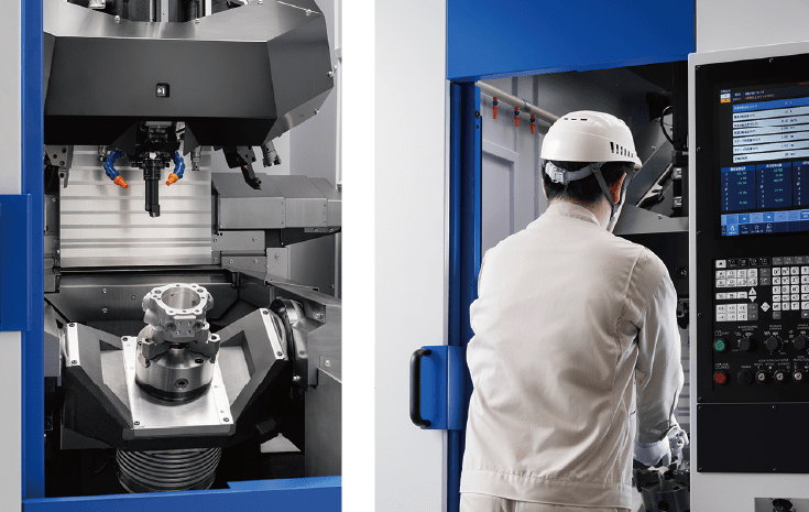 Machine structure designed for excellent accessibility and ease of operation