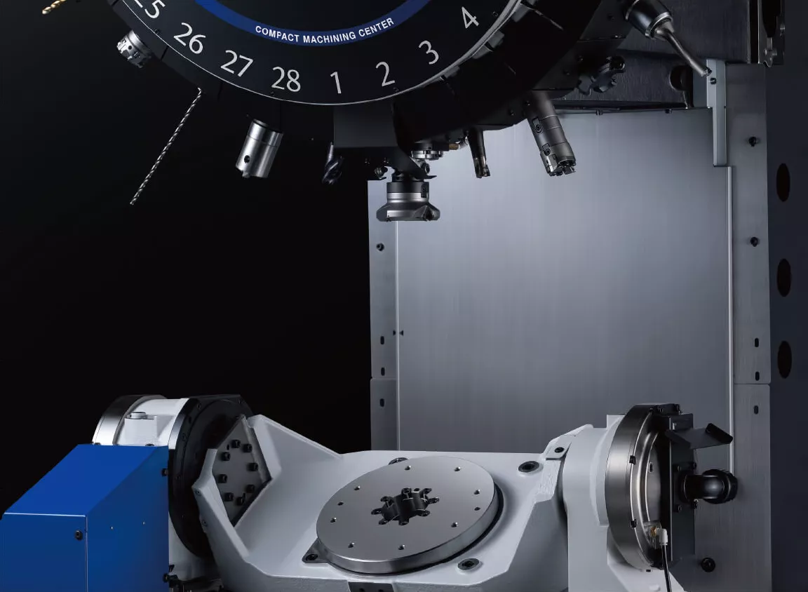 A wide variety of parts can be produced with 5-axis machining. Simultaneous 5-axis machining is also possible.