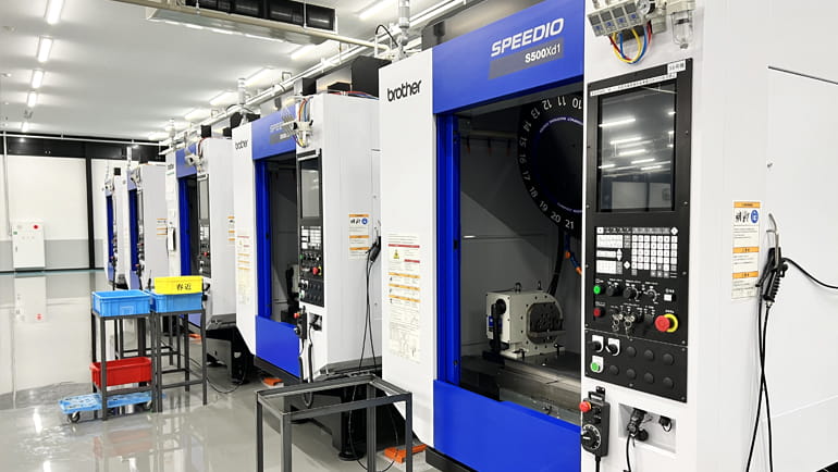 SPEEDIO machines lined up in the new factory