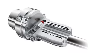 Cross-sectional diagram of a hydro chuck (hydraulic chuck)