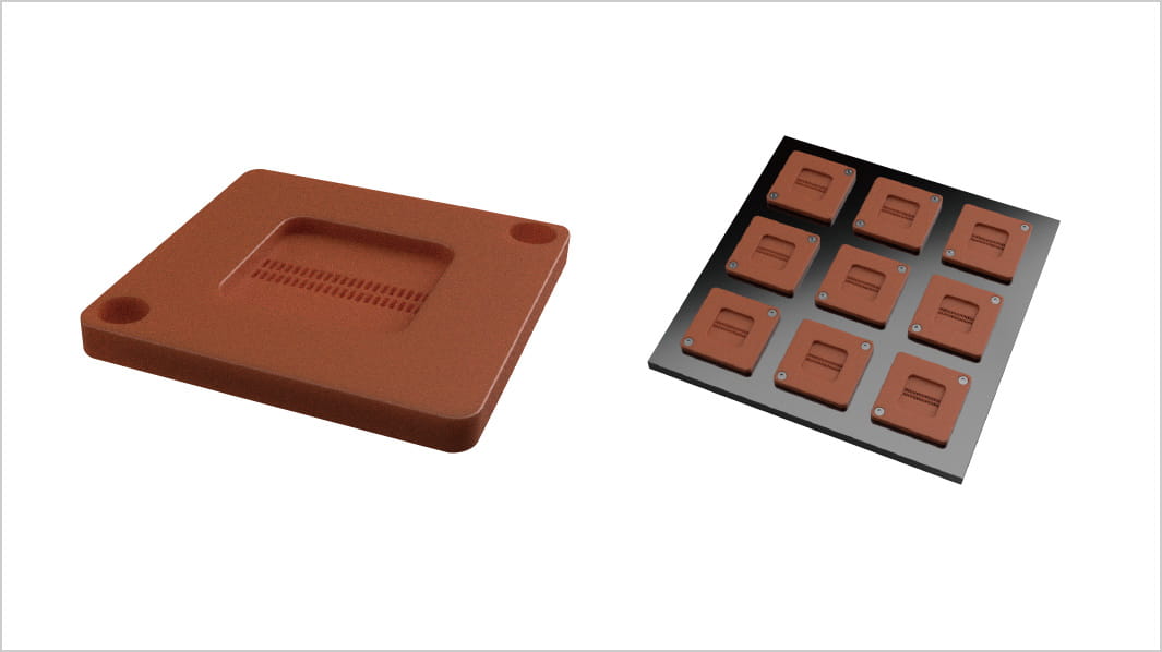 Photo of IC test socket jig parts