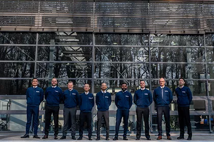 Group photo of Brother Technology Center Frankfurt members.