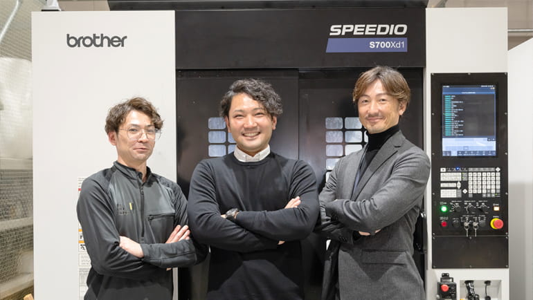 Left: Hirotoshi Toyama, Executive Vice President, Daise Kizuna Machining K.K. Center: Shinji Takada, CEO and President, Daise Kizuna Machining K.K. Right: Ryo Yasuhira, CEO and President, Yasuhira Machine Tool, Inc.