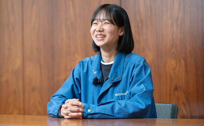 Ms. Miyamoto continues to grow as a machining technician