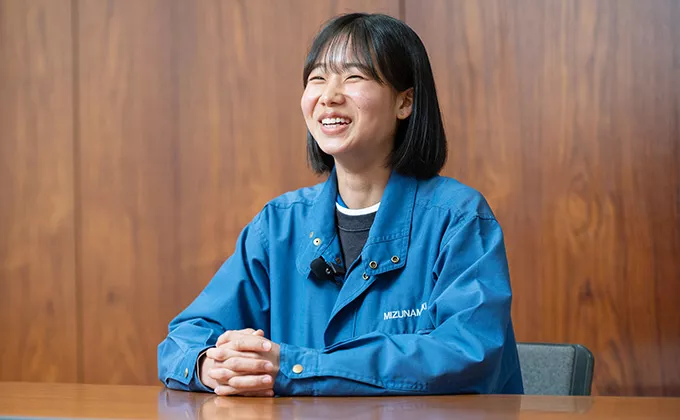 Ms. Miyamoto continues to grow as a machining technician