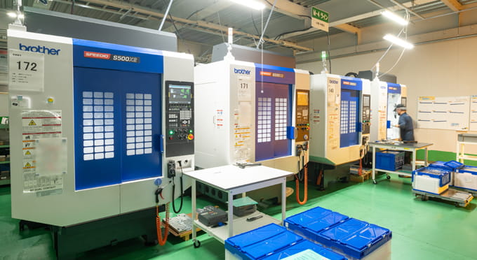 SPEEDIO lined up in the workshop