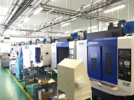 SPEEDIO units lined up on the factory floor