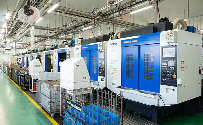 SPEEDIO units lined up at the company's headquarters plant