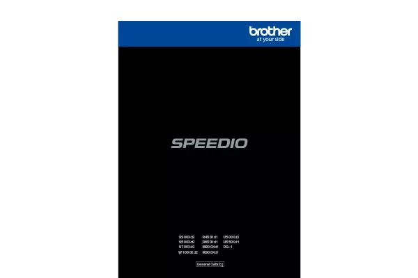 SPEEDIO General catalog cover