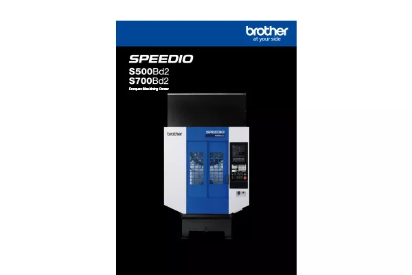Compact Machining Center S500Bd2/S700Bd2 catalog cover