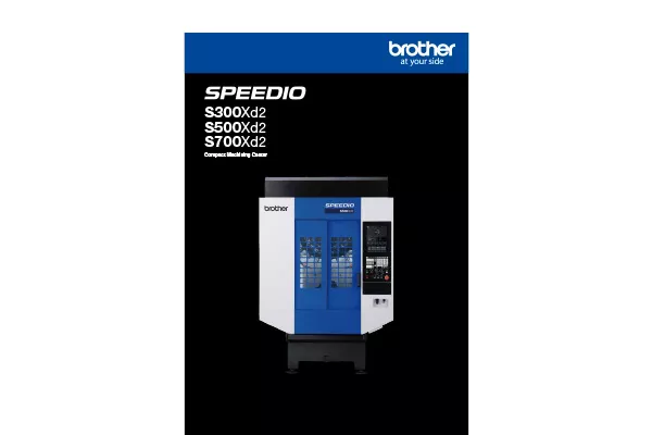 Compact Machining Center S300Xd2 / S500Xd2 / S700Xd2 catalog cover