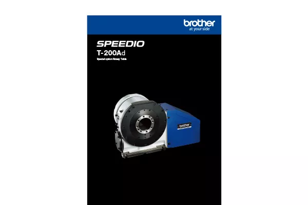 Special option Rotary Table T-200Ad catalog cover