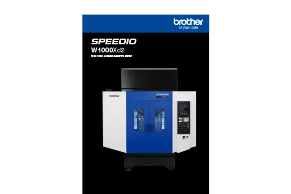Wide Travel Compact Machining Center W1000Xd2 catalog cover