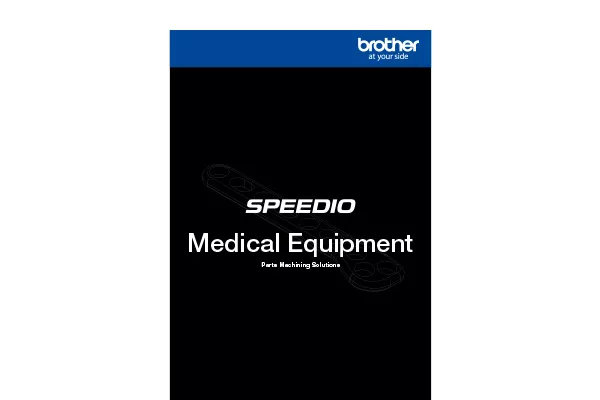 Medical Equipment Parts Machining Solutions catalog cover