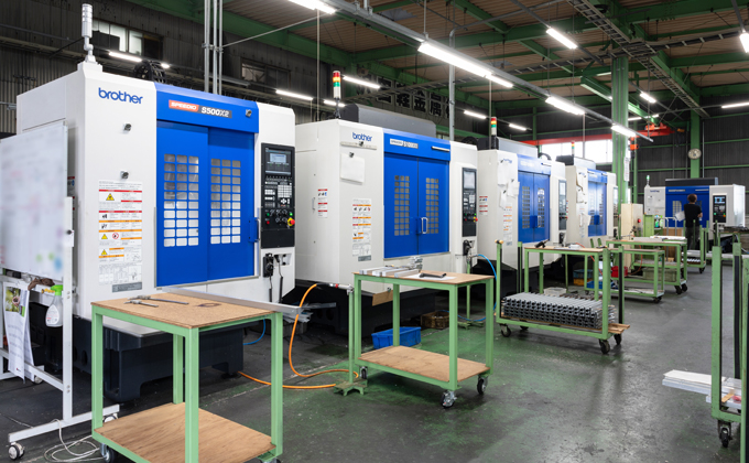 SPEEDIO machines lined up in the factory