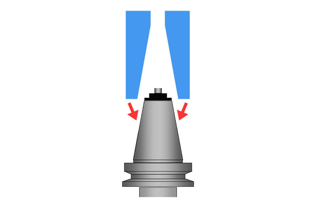 Spindle air blow