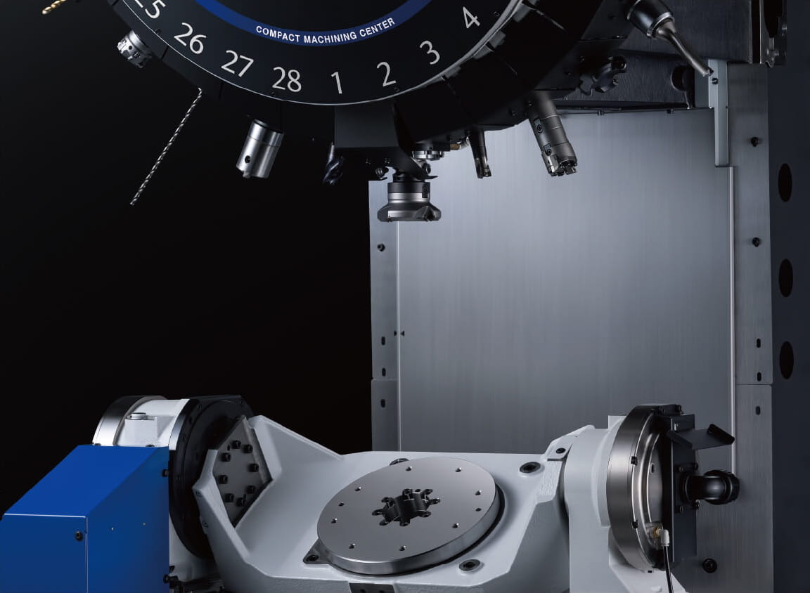 A wide variety of parts can be produced with 5-axis machining. Simultaneous 5-axis machining is also possible.