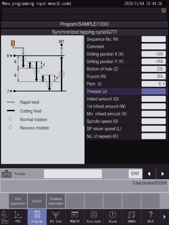 Menu programming